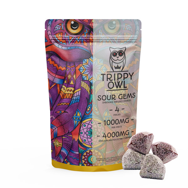 Trippy Owl – Assorted Sour Gems 4000MG - Buy Delics Canada Trippy Owl – Assorted Sour Gems 4000MG